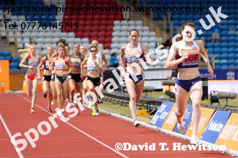Womens 1500 metres, Sainsbury's British Champs, Alexander Stadium, Birmingham. Photo: David T. Hewitson/Sprts for All Pics